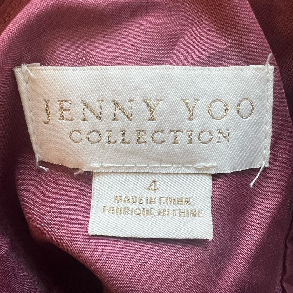 Jenny Yoo Burnt Red Strap Pleated Gown for Weddings - Picture 5 of 5